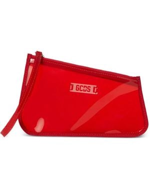 Gcds Borsa Da Spiaggia Trasparente - Rosso