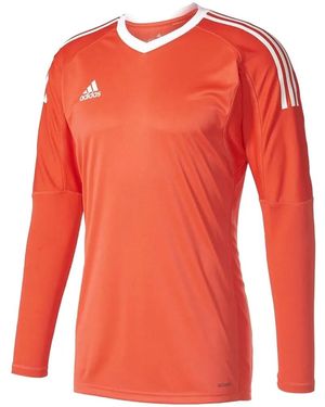 adidas Revigo 17 Gk Logo-Print Long-Sleeve T-Shirt - Red