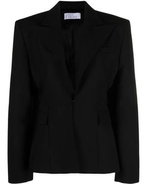 GIUSEPPE DI MORABITO Singe-Breasted Wool Blazer - Black