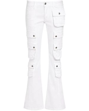 DSquared² Trumpet Cargo Trousers - White