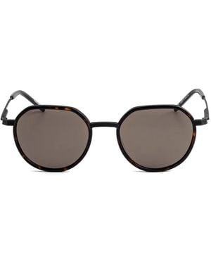 Kaleos Eyehunters Geometric Oval-Frame Sunglasses - Grey