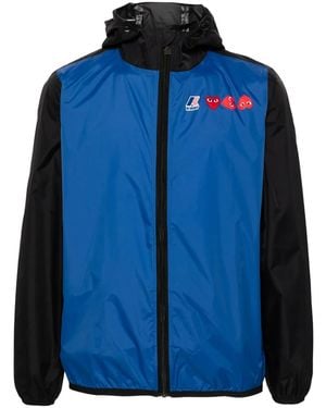 COMME DES GARÇONS PLAY X K-way Claude フーデッド ジャケット - ブルー