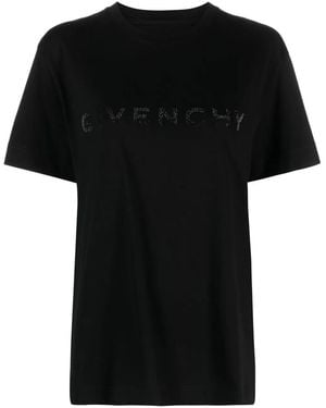Givenchy Camiseta con apliques de strass - Negro