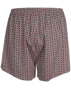Gcds Geometric-Pattern Drawstring Shorts - Purple