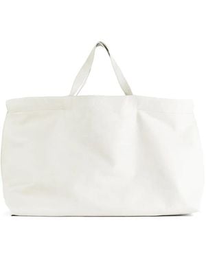 Bea Mombaers Leather Tote Bag - White