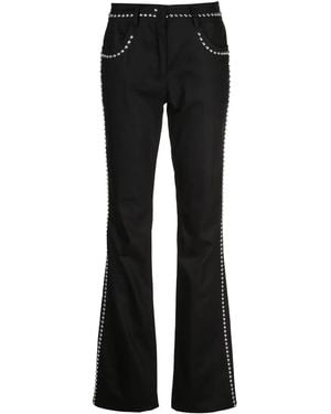 Giambattista Valli Stud Embellished Flared Trousers - Black
