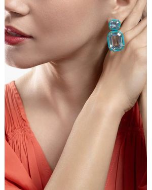 Goshwara Boucles D'Oreilles Mélange À Double Pendentif En Topaze Et - Red