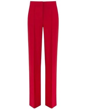 Elisabetta Franchi Lightweight Crêpe Fabric Pants - Red