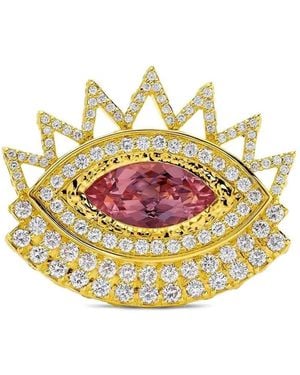 Buddha Mama Morganite Diamond Ring - Metallic