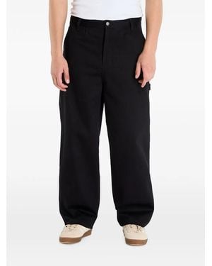 Carhartt Holden Logo-Patch Hammer-Loop Trousers - Black