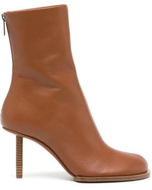 Jacquemus Les Bottines Rond Carré 80mm ブーツ - ブラウン