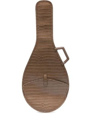 Lacoste Croc-Embossed Racket Bag - Brown