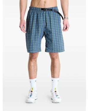 Gramicci Short En Seersucker À Carreaux - Blue