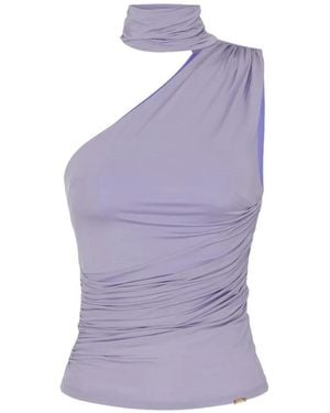 Elisabetta Franchi Draped Blouse - Purple