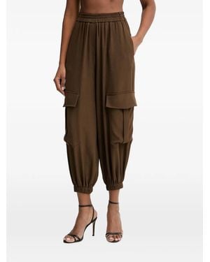Haveone Elasticated-Cuff Cargo Pants - Brown
