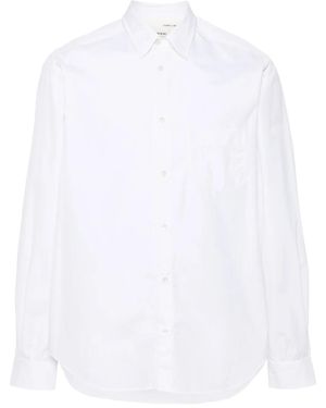 Isabel Benenato Long-Sleeve Poplin Shirt - White