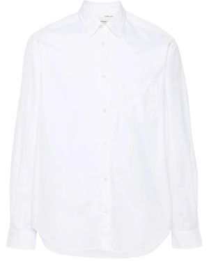 Isabel Benenato Long-Sleeve Poplin Shirt - White