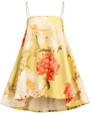 LEO LIN Vestido Corto Patsy Con Estampado Floral - Amarillo