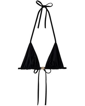 Miu Miu Top De Bikini De Tejido Jersey - Negro