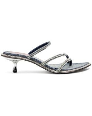 DIESEL D-Havanna Kittie Mules - White