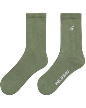 Axel Arigato Ribbed Crew Socks - Green