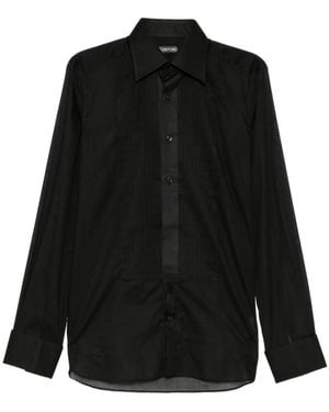 Tom Ford Pleated Evening Shirt - Black