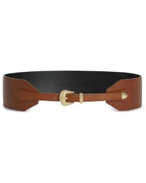 Momoní Taos Leather Belt - White