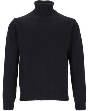 Al Duca d'Aosta Roll-Neck Wool Jumper - Blue