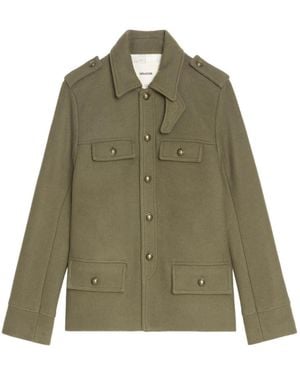 Zadig & Voltaire Military-Pocket Buttoned Jacket - Green