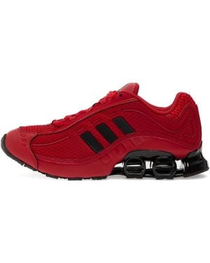 adidas Megaride O1 Three-Stripe Low-Top Trainers - Red