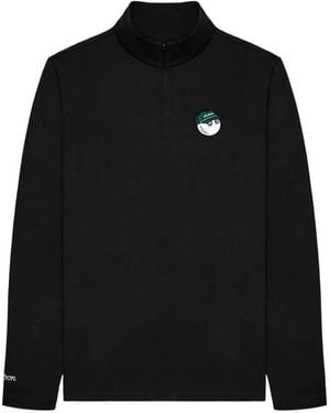 Malbon Golf Pullover Im Layering-Look Mit Reißverschluss - Schwarz