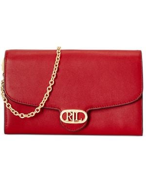 Ralph Lauren Chain Satchel Cross Body Bag - Red
