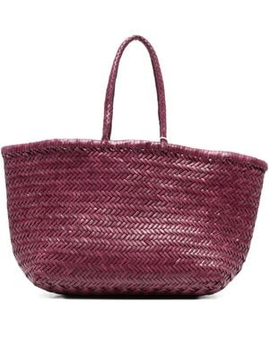 Dragon Diffusion Triple Jump Leather Tote Bag - Purple