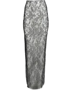 Burc Akyol Lace Pencil Skirt - Gray