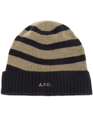 A.P.C. Gorro A Rayas - Verde