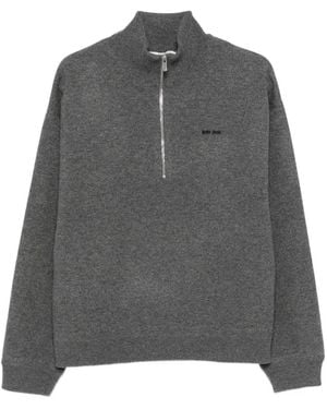 Miu Miu Half-Zip Jumper - Grey
