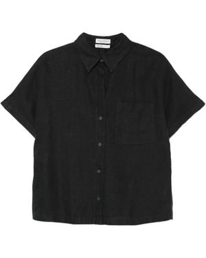 Marc O' Polo Chest-Pocket Short-Sleeve Shirt - Black