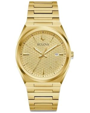Bulova Round-Face 39Mm Watch - Metallic