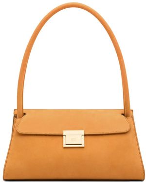 Ami Paris Small Mimi Nubuck Leather Shoulder Bag - Orange