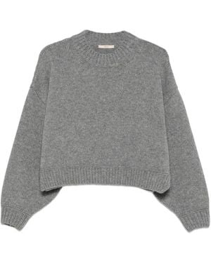 Sessun Spero Ribbed-Knit Sweater - Gray
