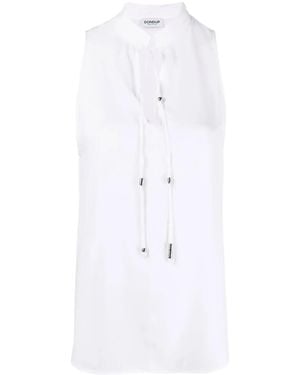 Dondup Keyhole-Neck Sleeveless Dress - White