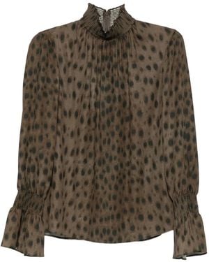 Akris Punto Ruffled Blouse - Green