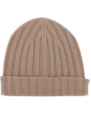 FILIPPO DE LAURENTIIS Ribbed Beanie - Brown