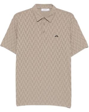 J.Lindeberg Kariertes Kofe Poloshirt - Grau