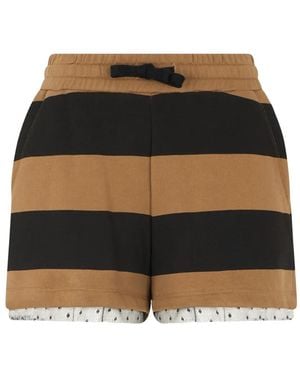 RED Valentino Striped Trim Shorts - Black