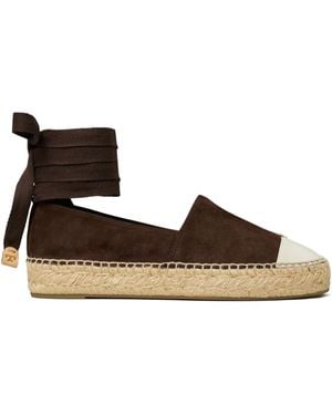 Tory Burch Suede Espadrilles - Brown