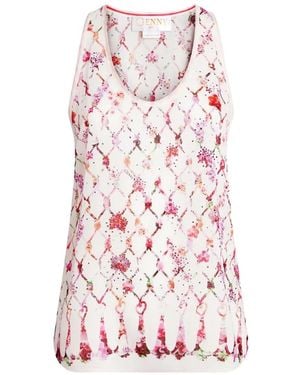 Genny Floral Print Vest Top - White