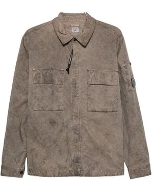 C.P. Company Panama-R Lens Overshirt - Brown