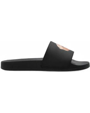 Palm Angels Logo-Patch Slides - Black