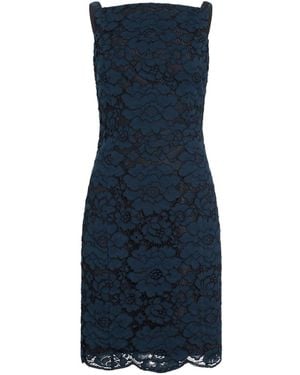 Patou Floral-Lace Mini Dress - Blue